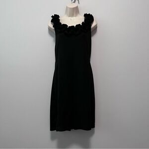 Roulett Sleeveless Black Ruffle Dress Size 12